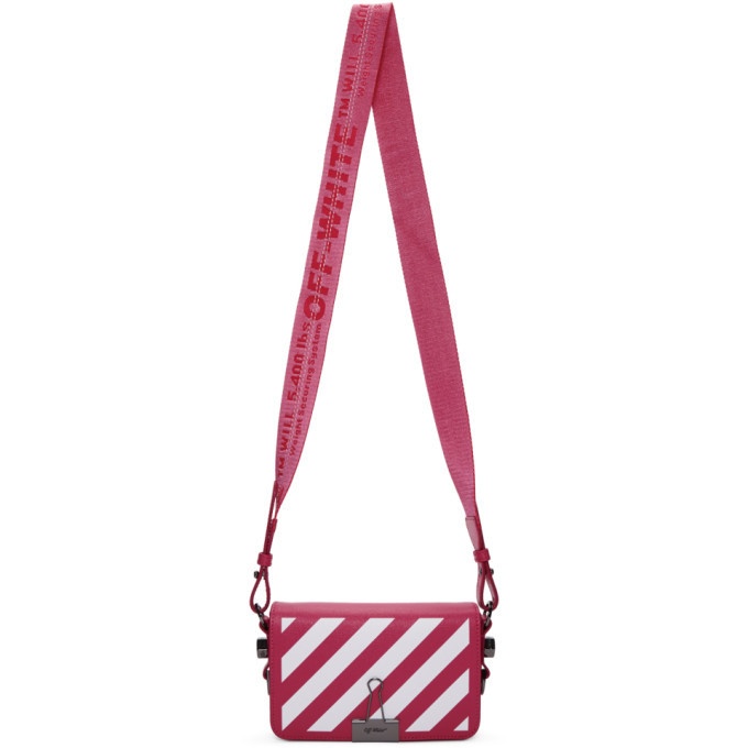 Off-White™ Coral Red Mini Flap Bag for SS20