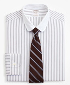 Brooks Brothers Men's Stretch Soho Extra-Slim Fit Dress Shirt, Dotted-Stripe | Purple