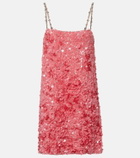 Valentino Embellished silk chiffon slip dress