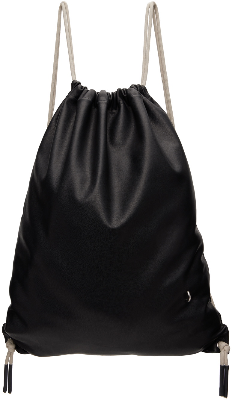 Rick Owens Black Large Drawstring Backpack Rick Owens