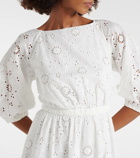 Carolina Herrera Openwork embroidered cotton midi dress