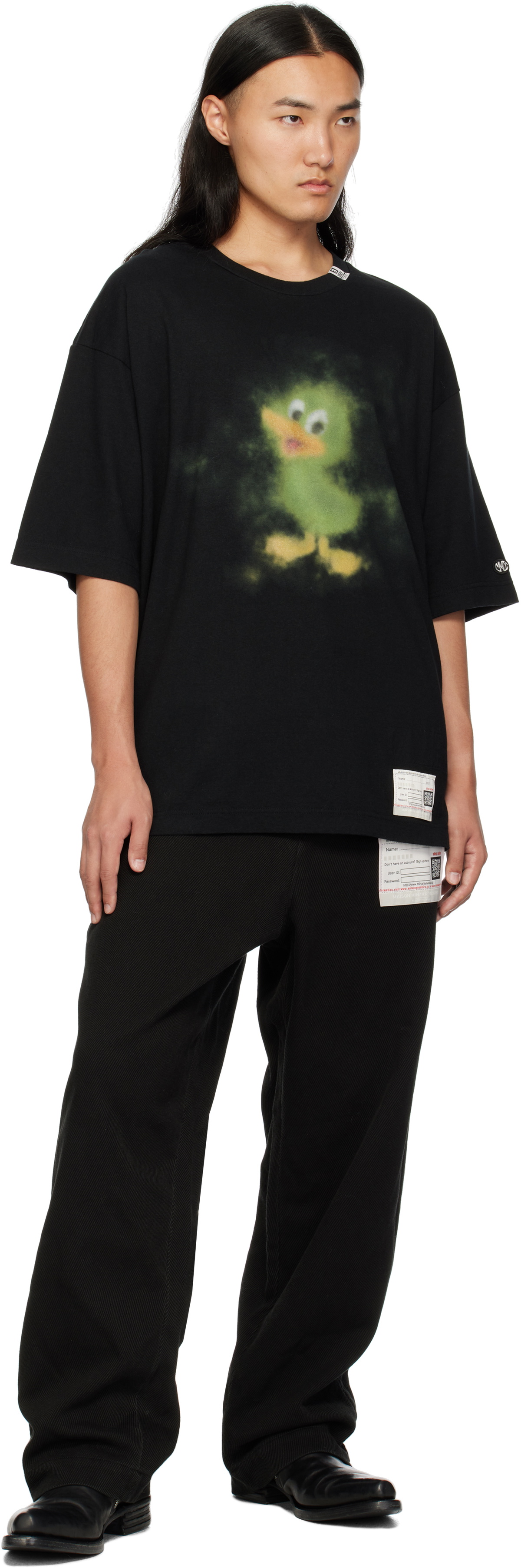 Maison MIHARA YASUHIRO Black Duck Printed T-shirt Maison