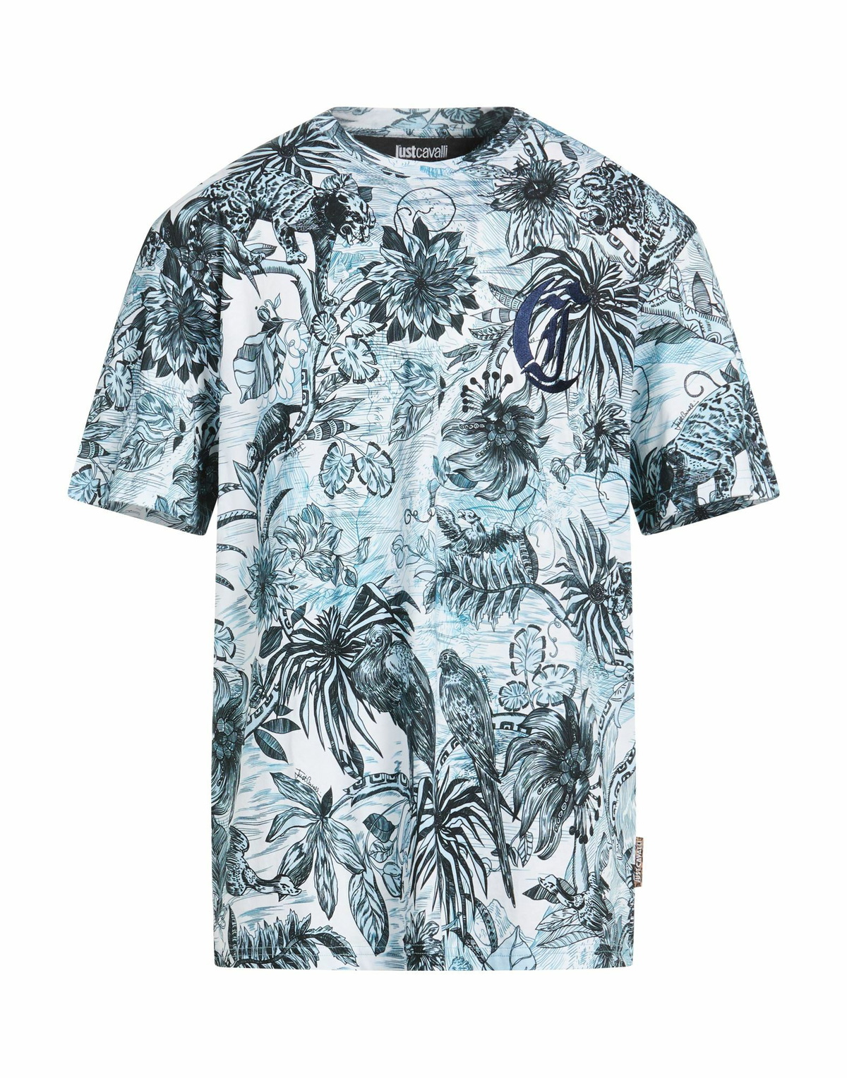 Just Cavalli Mens T-shirt Sky in Blue