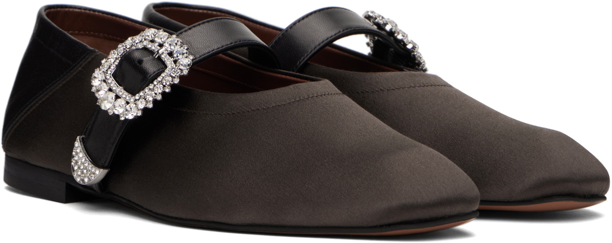 Wales Bonner Brown & Black Glide Ballerina Flats Wales Bonner