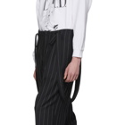 Enfants Riches Deprimes Black Wool Carrot Leg Suspender Trousers