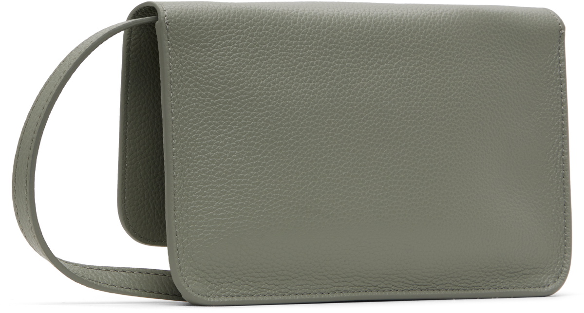 Marni Gray Marni Mending Embroidery Leather Shoulder Bag