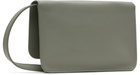Marni Gray Marni Mending Embroidery Leather Shoulder Bag