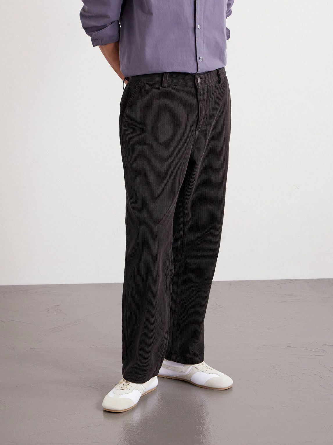 Corridor - Straight-Leg Cotton-Corduroy Trousers - Brown