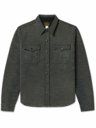 RRL - Ernest Striped Brushed Cotton-Blend Shirt - Gray