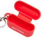Palm Angels Men's Logo Airpods Case in Red/White