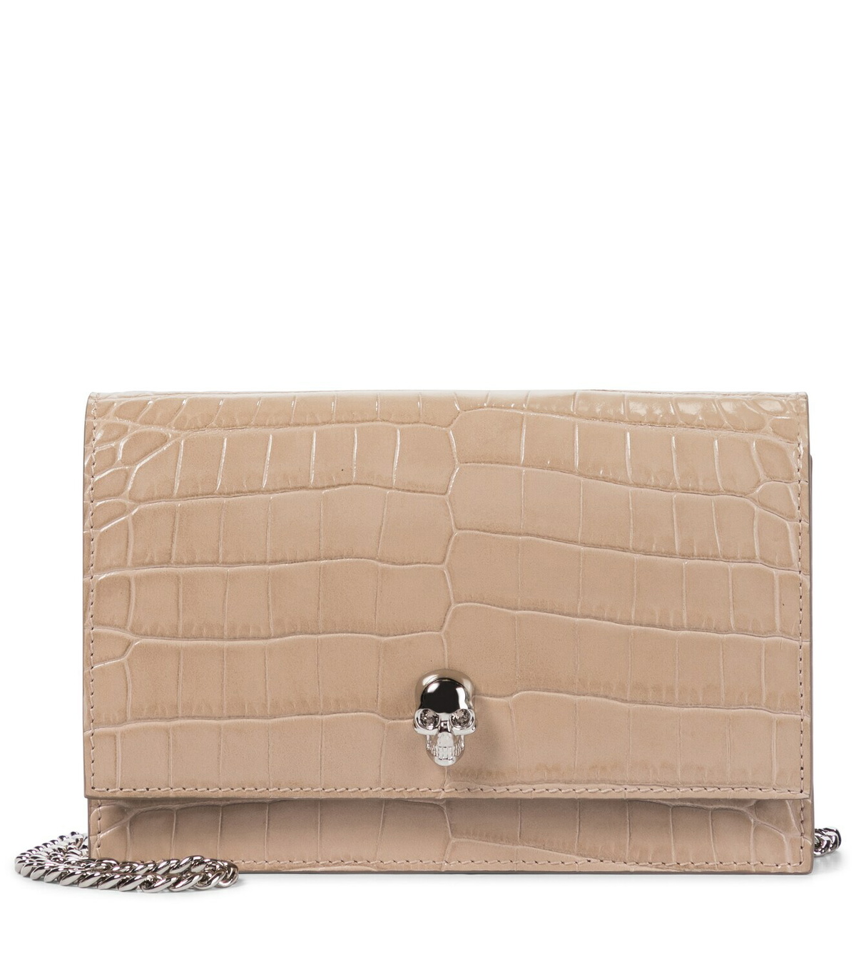 Alexander McQueen Skull Mini croc-effect shoulder bag Alexander McQueen