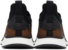 ZEGNA Black & Orange Slip-On Sneakers