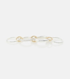 Spinelli Kilcollin - Luna 18kt gold and sterling silver linked rings with white diamonds