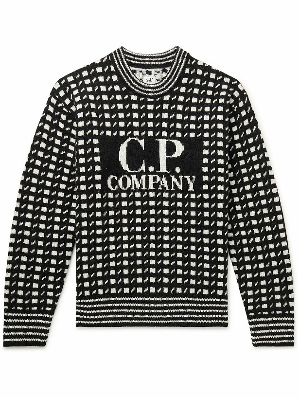 Photo: C.P. Company - Oversized Jacquard-Knit Virgin Wool Sweater - Black