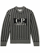 C.P. Company - Oversized Jacquard-Knit Virgin Wool Sweater - Black