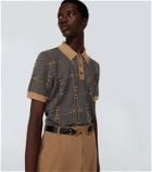 Gucci - Horsebit jacquard knit polo shirt