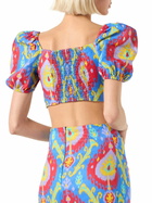 MC2 Saint Barth Crop Top With Ikat Print