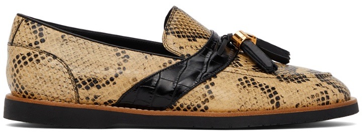 Photo: Human Recreational Services Tan & Black Del Ray Rattlesnake Loafers