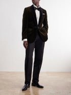 Favourbrook - Mayfair Shawl-Collar Cotton-Velvet Tuxedo Jacket - Green
