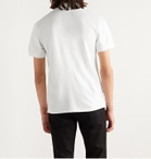 AMI PARIS - Logo-Embroidered Cotton-Piqué Polo Shirt - White