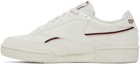 Reebok Classics Off-White & Burgundy Club C 85 Sneakers