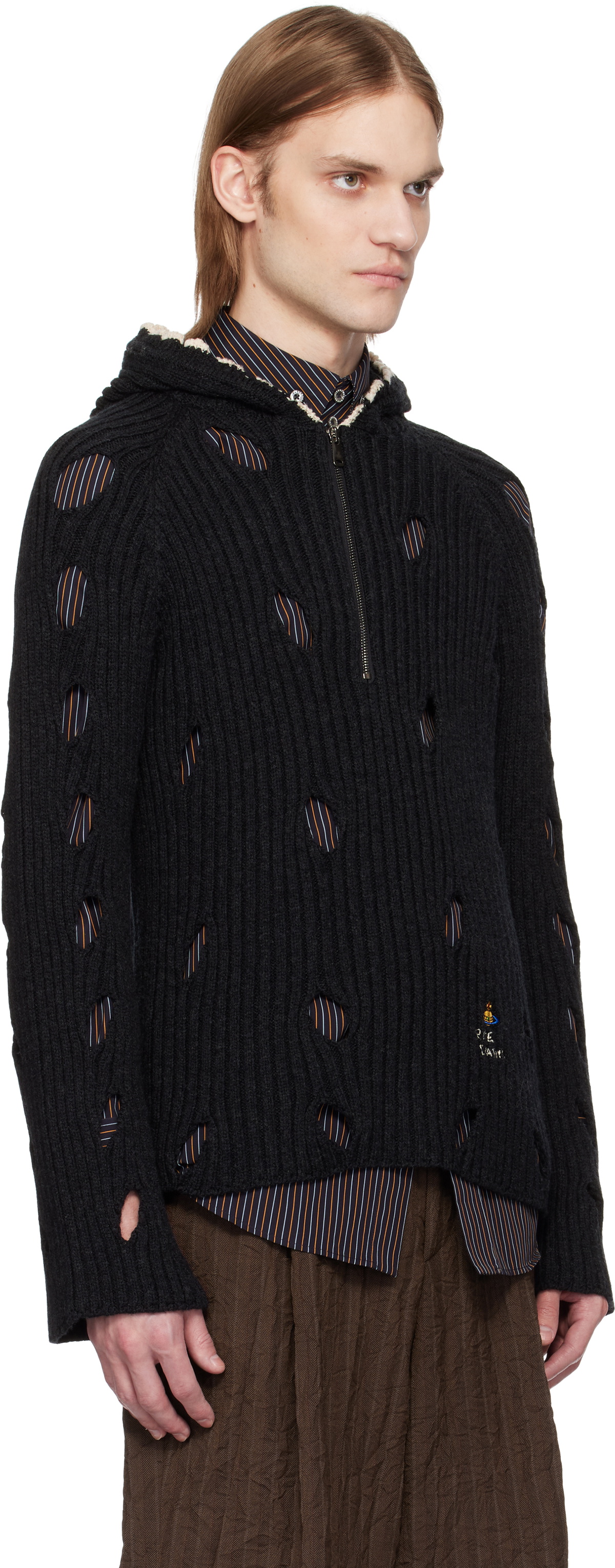 Vivienne Westwood Gray Slash Hoodie