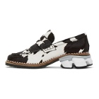 Miharayasuhiro White and Black Cow Sneaker Sole Loafers
