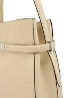 Toteme Belted Grained Leather Bucket bag - Cream - One Size
