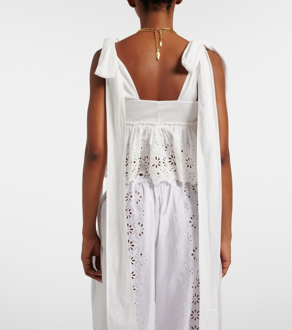 Chloé Broderie anglaise cotton top