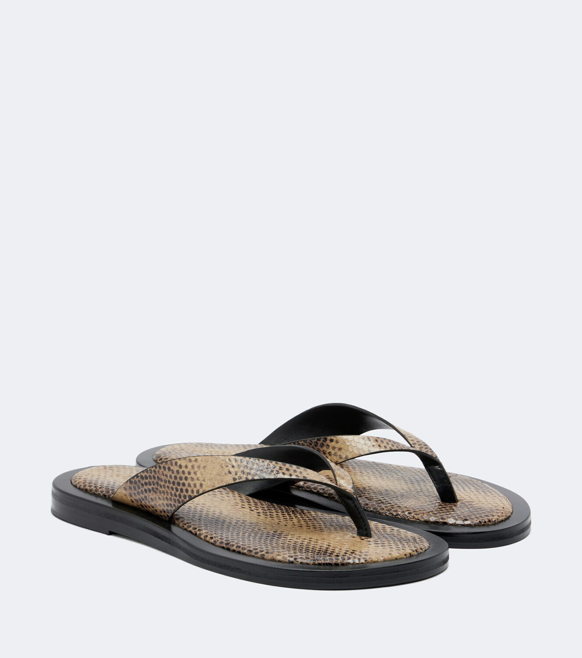 A.Emery Marcelle snake-effect leather thong sandals