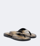 A.Emery Marcelle snake-effect leather thong sandals
