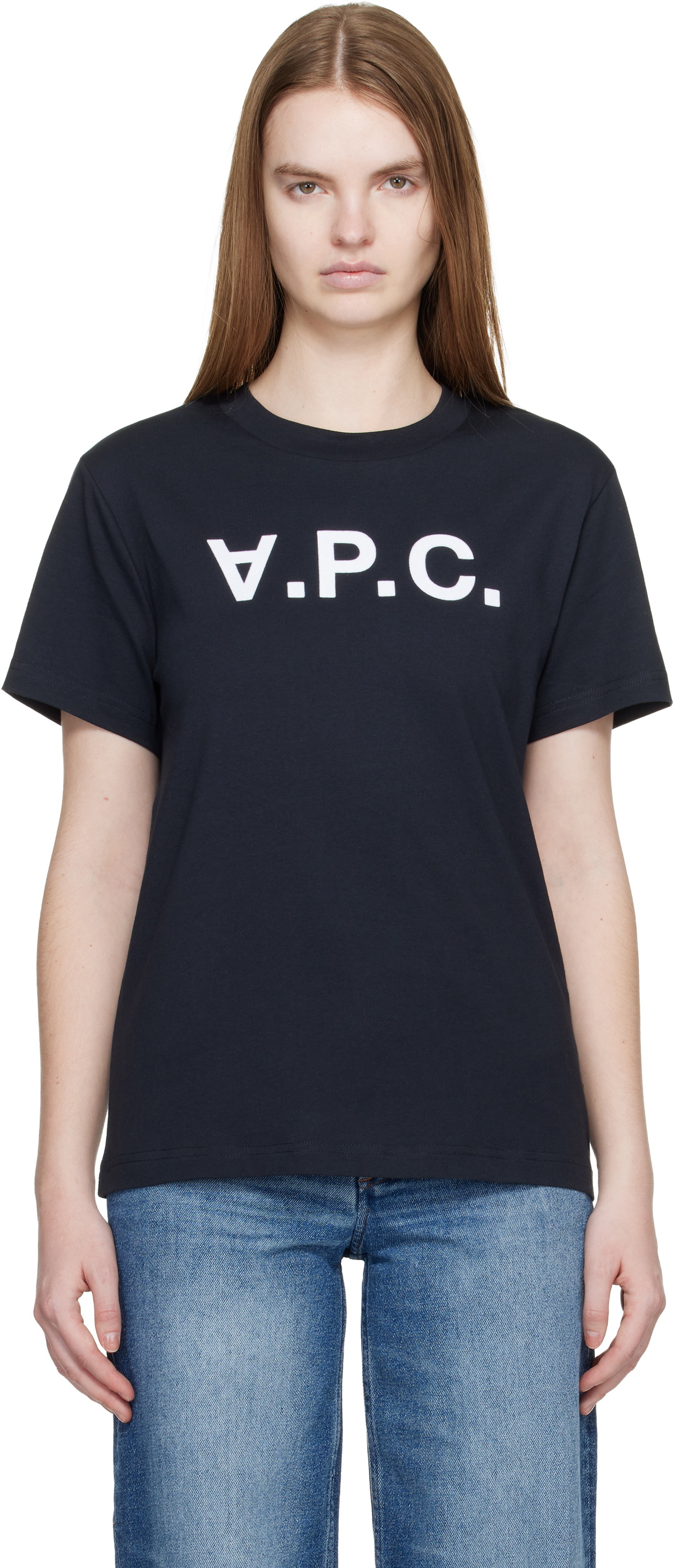 A.P.C. Navy Standard Grand 'VPC' T-shirt