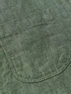 Sid Mashburn - Linen and Silk-Blend Chore Jacket - Green