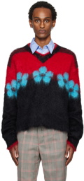 Marni Black Fuzzy Wuzzy Flowers Sweater
