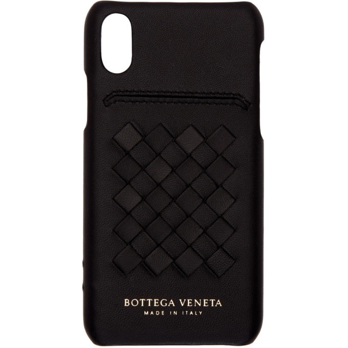 Photo: Bottega Veneta Black Intrecciato iPhone X Case