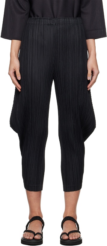 Photo: PLEATS PLEASE ISSEY MIYAKE Black Thicker Bottoms 1 Trousers
