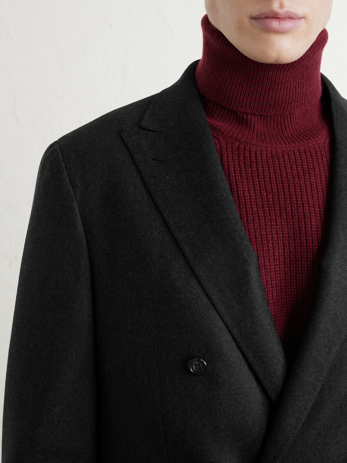 Canali - Kei Double-Breasted Wool Blazer - Gray