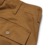 Monitaly - Cropped Cotton-Twill Trousers - Brown
