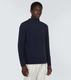 Polo Ralph Lauren Cable-knit wool and cashmere half-zip sweater