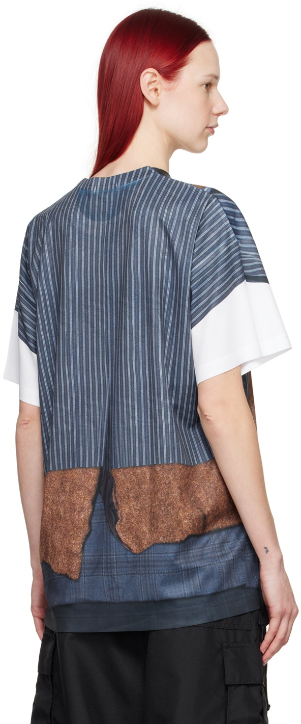 Comme des Garçons Homme Plus Blue Printed T-Shirt