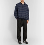 YMC - Checked Woven Half-Placket Shirt - Blue