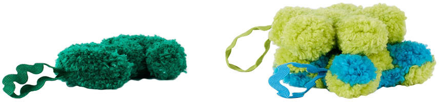 Rashelle SSENSE Exclusive Green & Blue Tufted Ornament Set