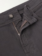 Canali - Straight-Leg Garment-Dyed Jeans - Gray