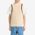 Drôle de Monsieur Men's Mesh Tank Top in Cream