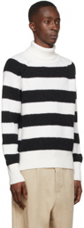 AMI Alexandre Mattiussi Black & White Funnel Turtleneck