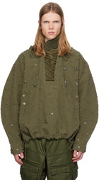 Andersson Bell Khaki Lace-Up Hoodie