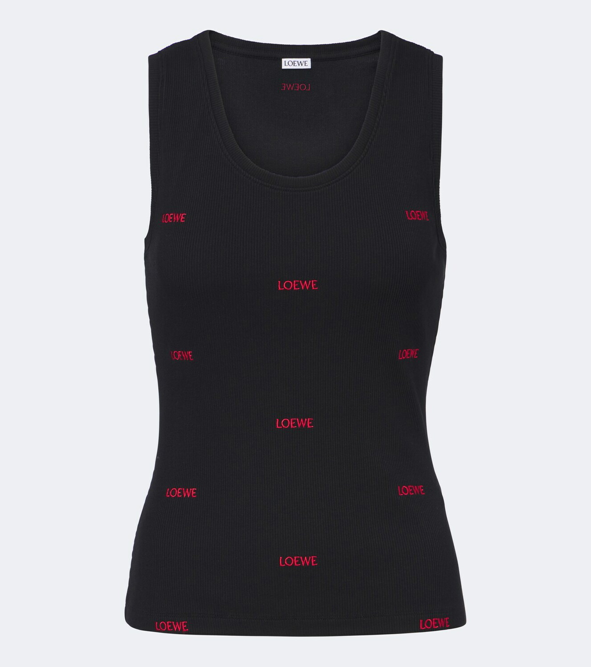 Loewe Logo ribbed-knit cotton-blend jersey tank top