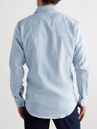 Richard James - Linen-Seersucker Shirt - Blue