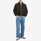 AMI Paris Men's Zipped Corduroy Bomber Jacket in Dark Coffee