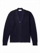 Officine Générale - Miles Ribbed Merino Wool Zip-Up Cardigan - Blue